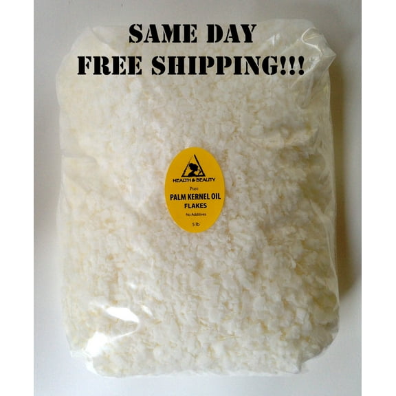 PALM KERNEL OIL FLAKES PURE NATURAL FOR SOAPS COSMETICS 5 LB