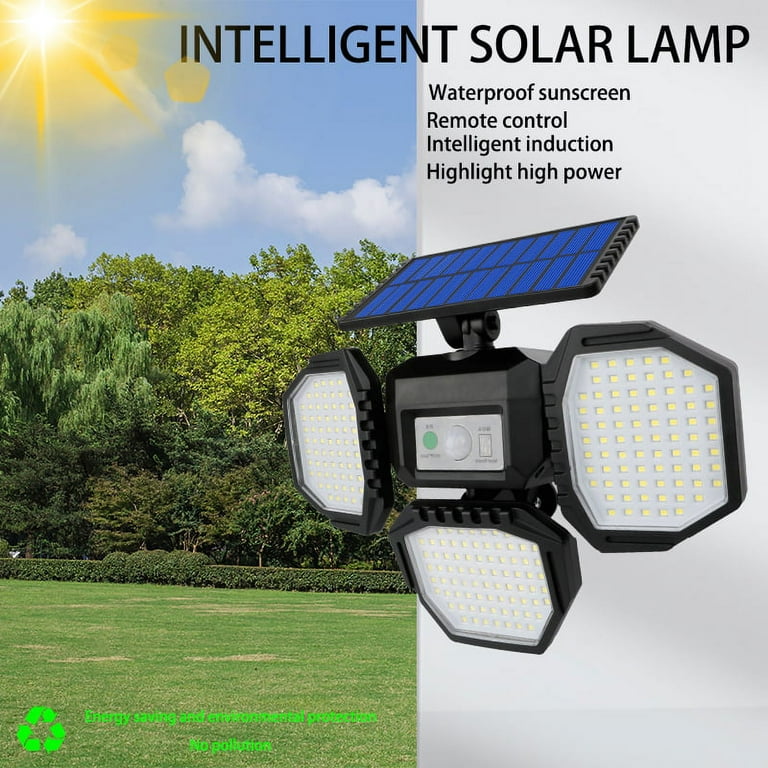 Solar Wall Lamp, Solar Motion Sensor Lights Outdoor IP65 Waterproof 74 LED Wireless Solar Light Spotlight 3 Adjustable Head 270° Wide Angle Illumination Security Flood Light- Garage Yard Garden Patio Solar Wall Lamp, Solar Motion Sensor Lights Outdoor IP65 Waterproof 74 LED Wireless Solar Light Spotlight 3 Adjustable Head 270° Wide Angle Illumination Security Flood Light- Garage Yard Garden Patio