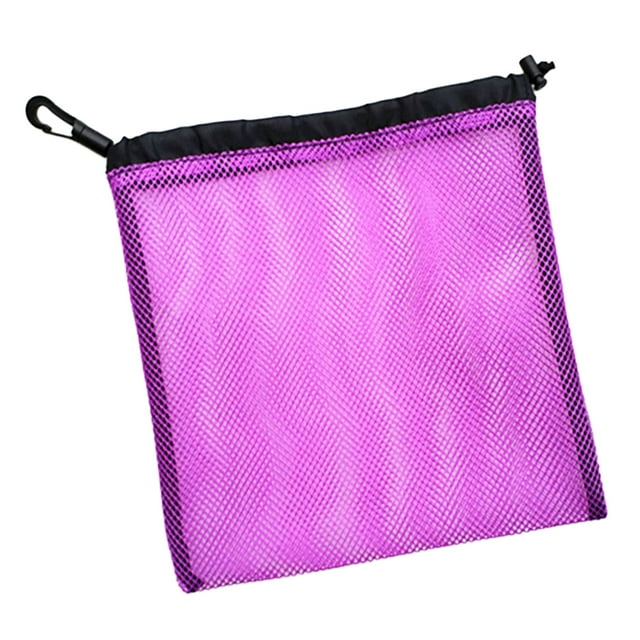 Bolsa de malla , de , carrete de buceo, clip portátil para Púrpura shamjiam Bolsa de malla de malla de golf