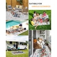 thumbnail image 5 of Outdoor Rug 6x9 ft Patriotic Butterfly 4th of July Waterproof Outdoor Patio Rug Mat Non Slip Outside Area Rugs Carpet for RV,Camping,Porch,Deck,Pool,Balconybackyard,Red Blue Stars Eucalyptus, 5 of 9