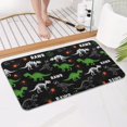 thumbnail image 4 of Black Cartoon Dinosaurs Rawr Pattern Bathroom Rugs Mat,Non Slip Microfiber Bathroom Rug,Rubber Backing,Soft Bathroom Mats for Bathroom Floor,Tub and Shower,17x30in(43x75cm), 4 of 5