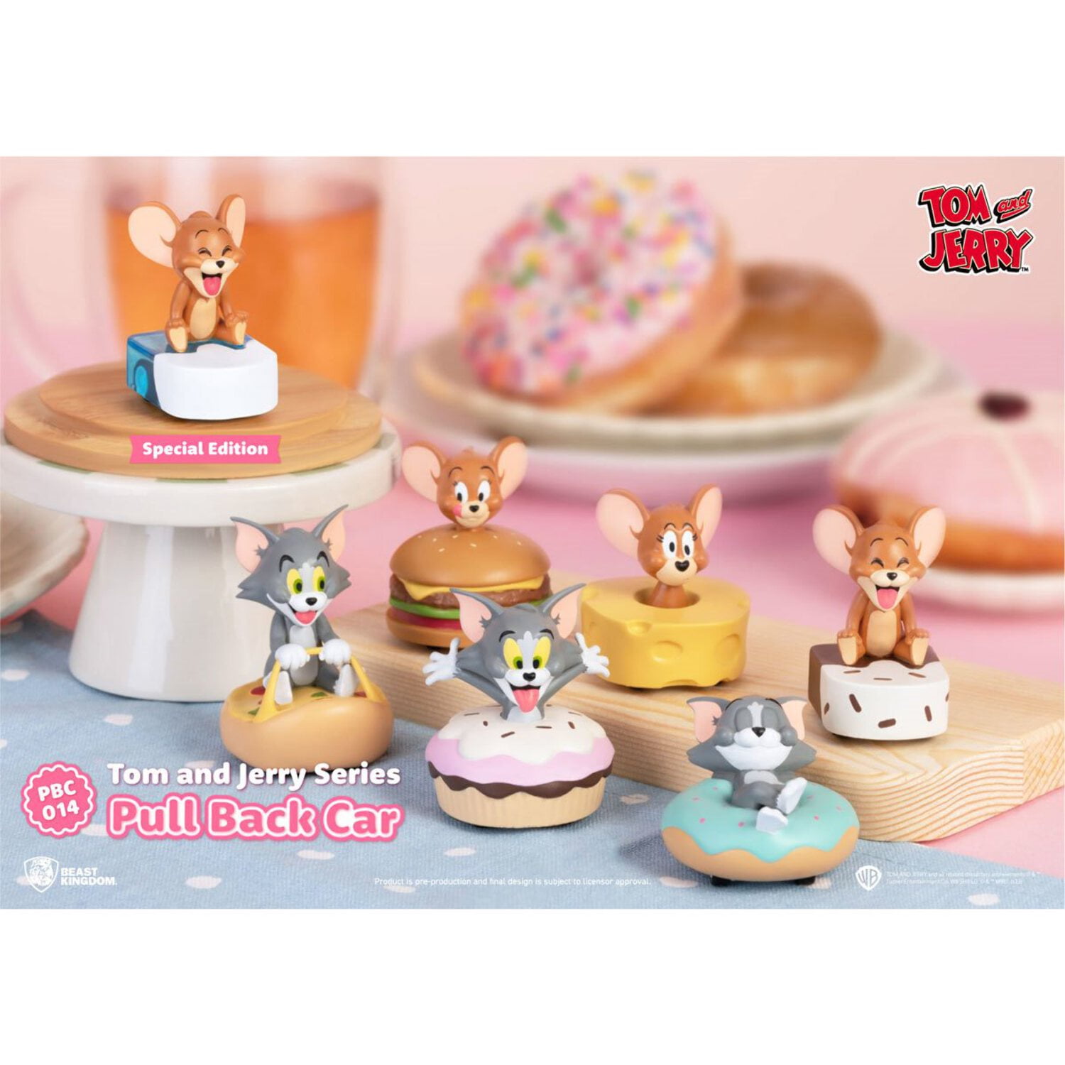 Tom and Jerry Series Pull Back Car Blind box Set(6pcs)(Pull Back Car)