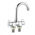 thumbnail image 4 of Foldable Rotating 2-Handle RV Kitchen Faucet - Deck/Wall Mounted Hot & Cold Water Mixer Tap for Motorhome & Travel Trailer_Perfect Gift, 4 of 5