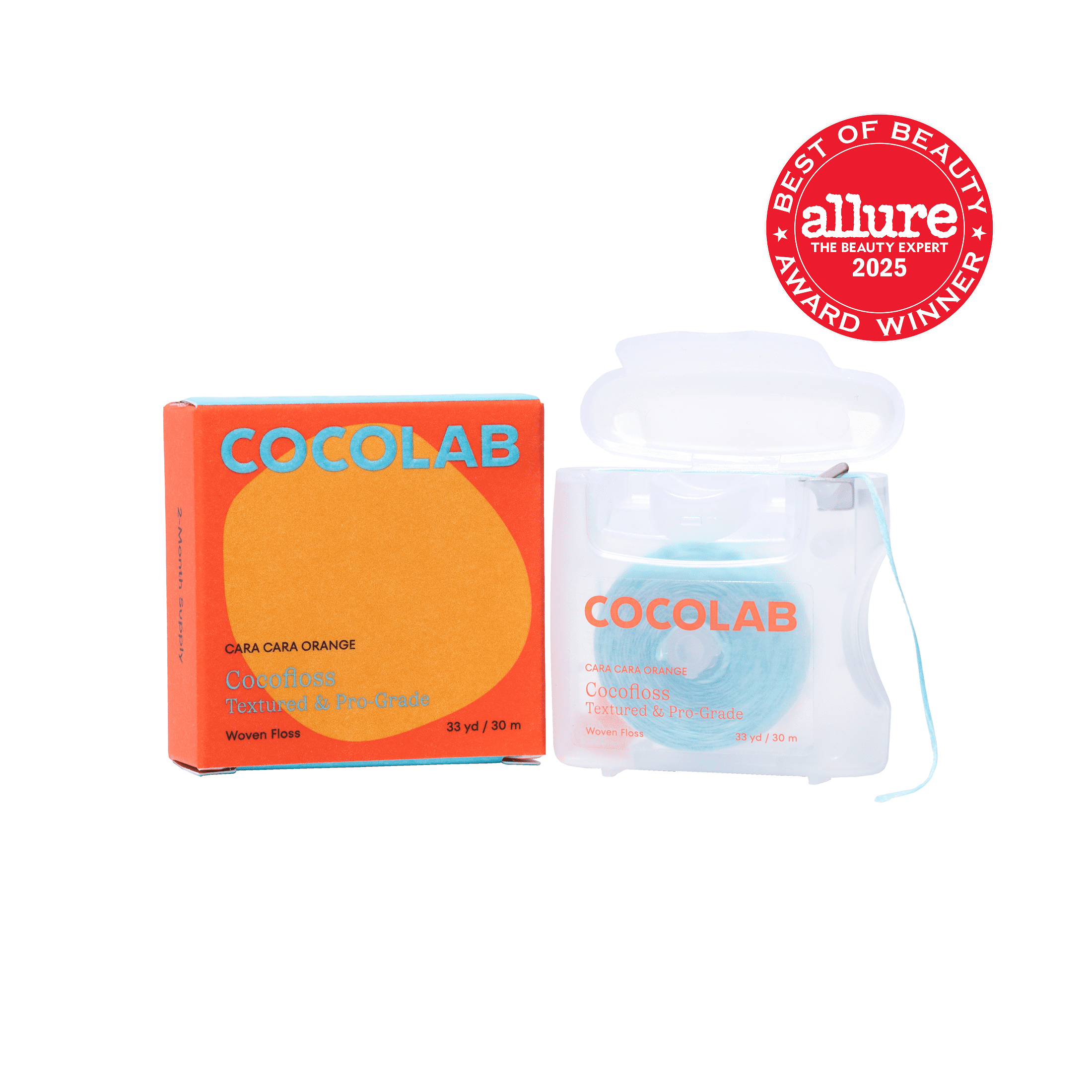 COCOLAB Cocofloss Refillable Dental Floss 33 yd - Wild Strawberry