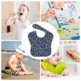 thumbnail image 6 of Bingfone Mess-Proof Baby Bib - Waterproof Bib for Baby Boy or Girl with Food Catcher Pocket, Unisex-Uncaria Flower, 6 of 6