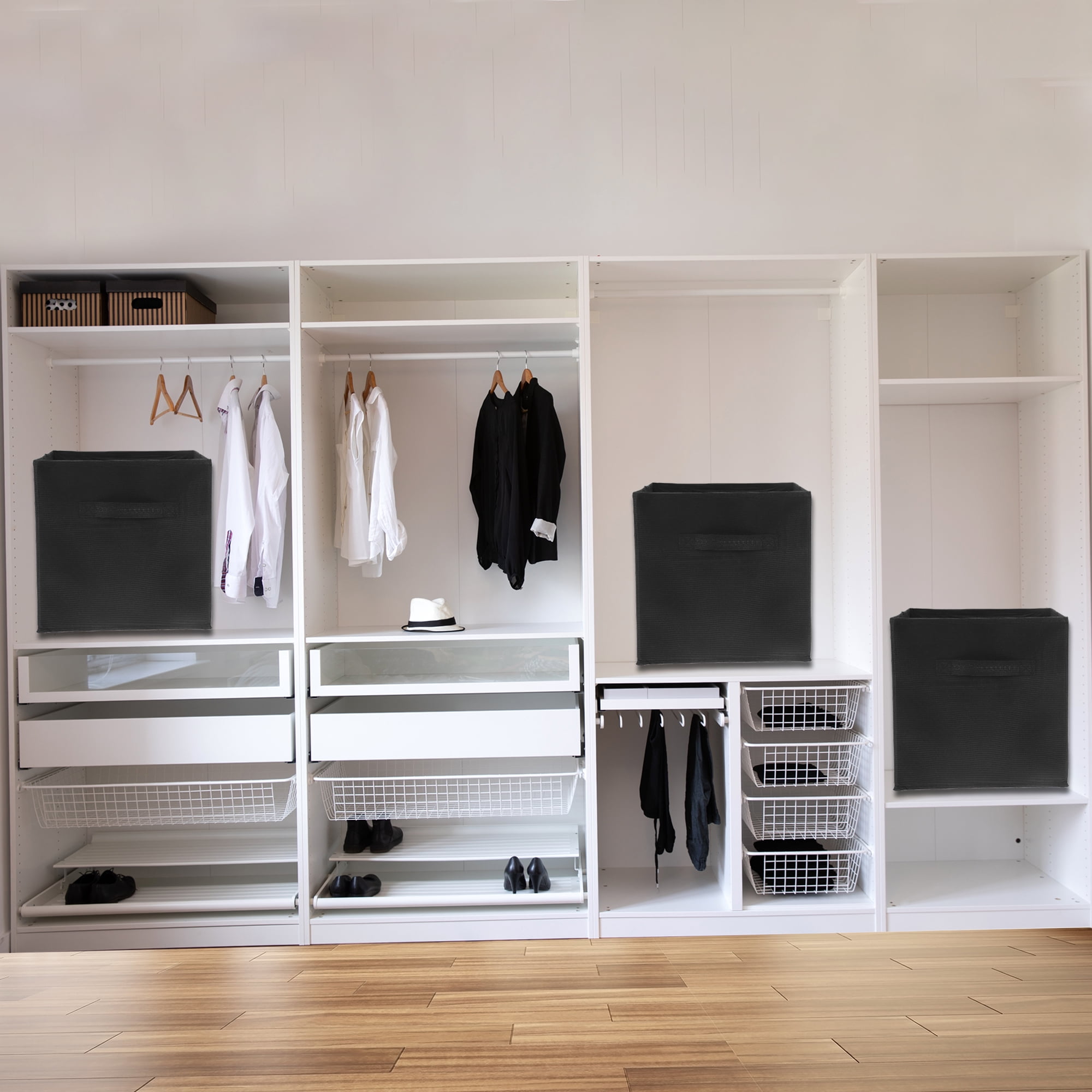 Unique Bargains Versatile Storage Bins for Organizing Space Efficiently Black