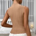 thumbnail image 4 of cfhntfmh Summer Tank Tops for Women Sleeveless Mock Neck Ribbed Knit Tight Shirts Summer Going out Party Tanks Blouse, 4 of 4