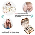 thumbnail image 4 of Rose Leopard Travel Portable Square Necklace Organizer Jewelry Box Earring Holder for Girls and Women - Store Rings, Earrings, Necklaces, Bracelets, and More, 4 of 6