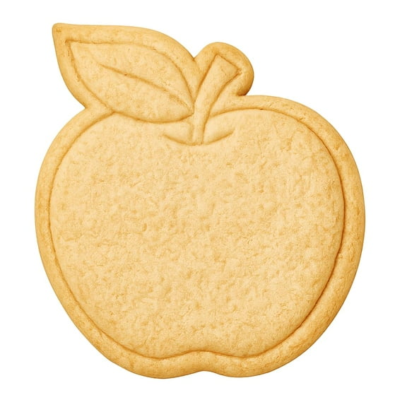 Apple Cookie Cutter & Stamp 4x3.5" for Baking Fondant Clay Embosser Gifts