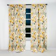 thumbnail image 6 of Designart "Graceful Yellow Beige Garden I" Floral Room Darkening Curtain Single Panel, 6 of 6