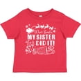 thumbnail image 3 of Inktastic Dear Santa, My Sister Did It Funny Christmas Boys or Girls Baby T-Shirt, 3 of 5