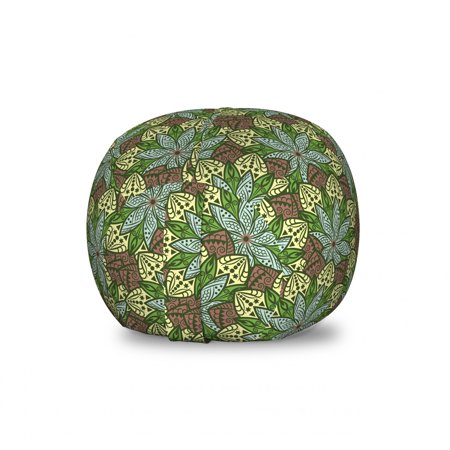 Floral Storage Toy Bag Chair  Mandala Pattern with Stars Triangles and Scale Motifs Oriental Inspirations  Stuffed Animal Organizer Washable Bag  Large Size  Multicolor  by Ambesonne