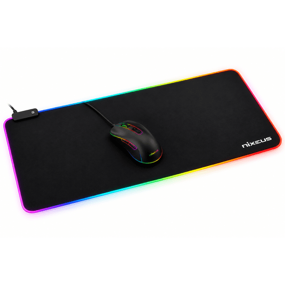 Nixeus Revel-X Gaming Mouse and High Performance RGB Gaming Mouse Pad Bundle