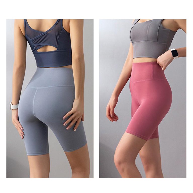 Women's Shorts Yoga High Waisted Women Short Leggings Women's Shorts  Workout Running Shorts Hip Push Up Short Leggings