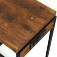 thumbnail image 5 of Oumilen Adult Modern Nightstands Narrow Side Table End Table with USB Ports and Outlets, Rustic Brown, Set of 2, 5 of 7