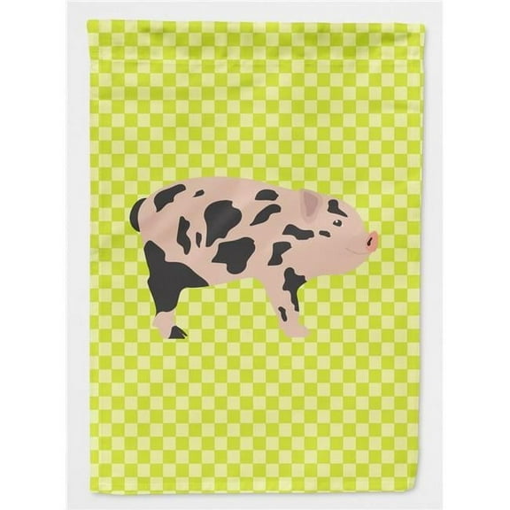 Carolines Treasures BB7761GF Mini Miniature Pig Green Flag Garden Size