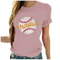 thumbnail image 1 of Blusa suelta estampada con cuello redondo y manga corta para mujer OAVQHLG3B Store  lin121212, 1 of 5