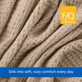 thumbnail image 3 of Mainstays Super Soft Cotton Waffle Bed Blanket, Papyrus Beige, Full/Queen Size, 3 of 4
