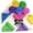 30 Count (Pack of 5), variant on FORID Small Trash Bags 1.2 Gallon Colored - Extra Thick Mini Garbage Bags Unscented,Strong Plastic Wastebasket Liners for Bathroom Bedroom Office and Car,150 Bags Multi Colored