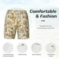 thumbnail image 5 of Balery Hippie Bee Honeycomb Mens Swim Trunks Swim Shorts for Men Quick Dry Inseam Beach Shorts with Compression Liner Pocket-Large, 5 of 9