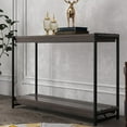 thumbnail image 1 of IdeaHouse 40" Entryway Table - Console Table with Storage, 2-Tier Sofa Table, Entry Table with Shelf, Hallway Table for Entryway, for Couch, Hallway, Foyer, Kitchen Counter - Walnut Brown, 1 of 8