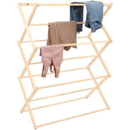 Pennsylvania Premium American Maple Clothes Drying Rack - Handcrafted in Pennsylvania - Solid Wood Construction, Collapsible, Eco-Friendly Laundry Solution (X-Large)