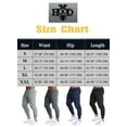 thumbnail image 5 of Hood Crew Men's Slim Joggers Workout Pants for Gym Running and Body building Trousers Elastic Waist Sweatpants Navy L, 5 of 5