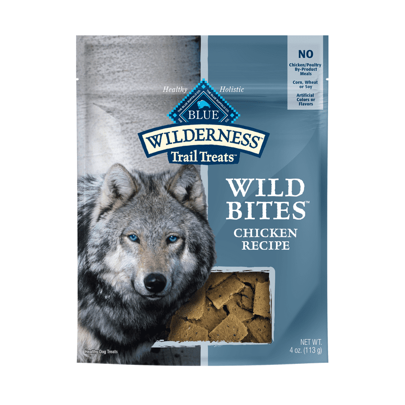 Blue Buffalo Wilderness Trail Treats Wild Bites High Protein Chicken Flavor Soft Treats for Dogs, Grain-Free, 4 oz. Bag