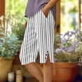 thumbnail image 2 of hlysgo Womens Long Short Lounge Lightweight Elastic Waist Short Summer Casual Loose Shorts with Pockets Gray,XL, 2 of 5