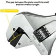 thumbnail image 3 of 12 Inches Ratchet Adjustable Wrench Self-Tightening Adjustable Wrench Multi-Function Large Opening Bathroom Wrench, 3 of 6