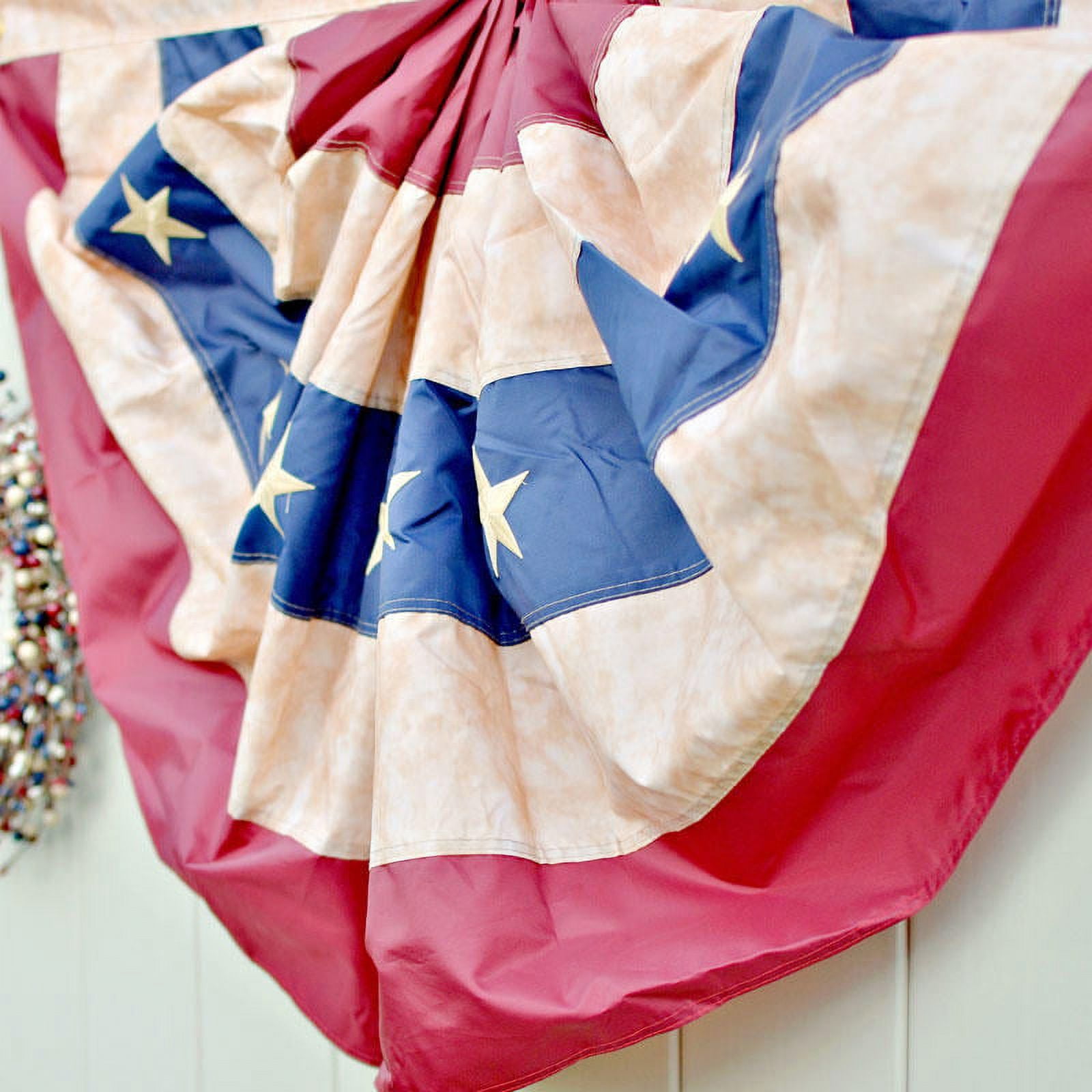 Antique Style American Flag Bunting - Patriotic Decor - Factory Direct Craft