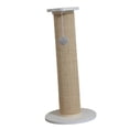 thumbnail image 4 of Cats Scratch Post with Interactive Ball Toy Vertical Scratcher Cat Climbing Pole White Beige 63x30cm, 4 of 9