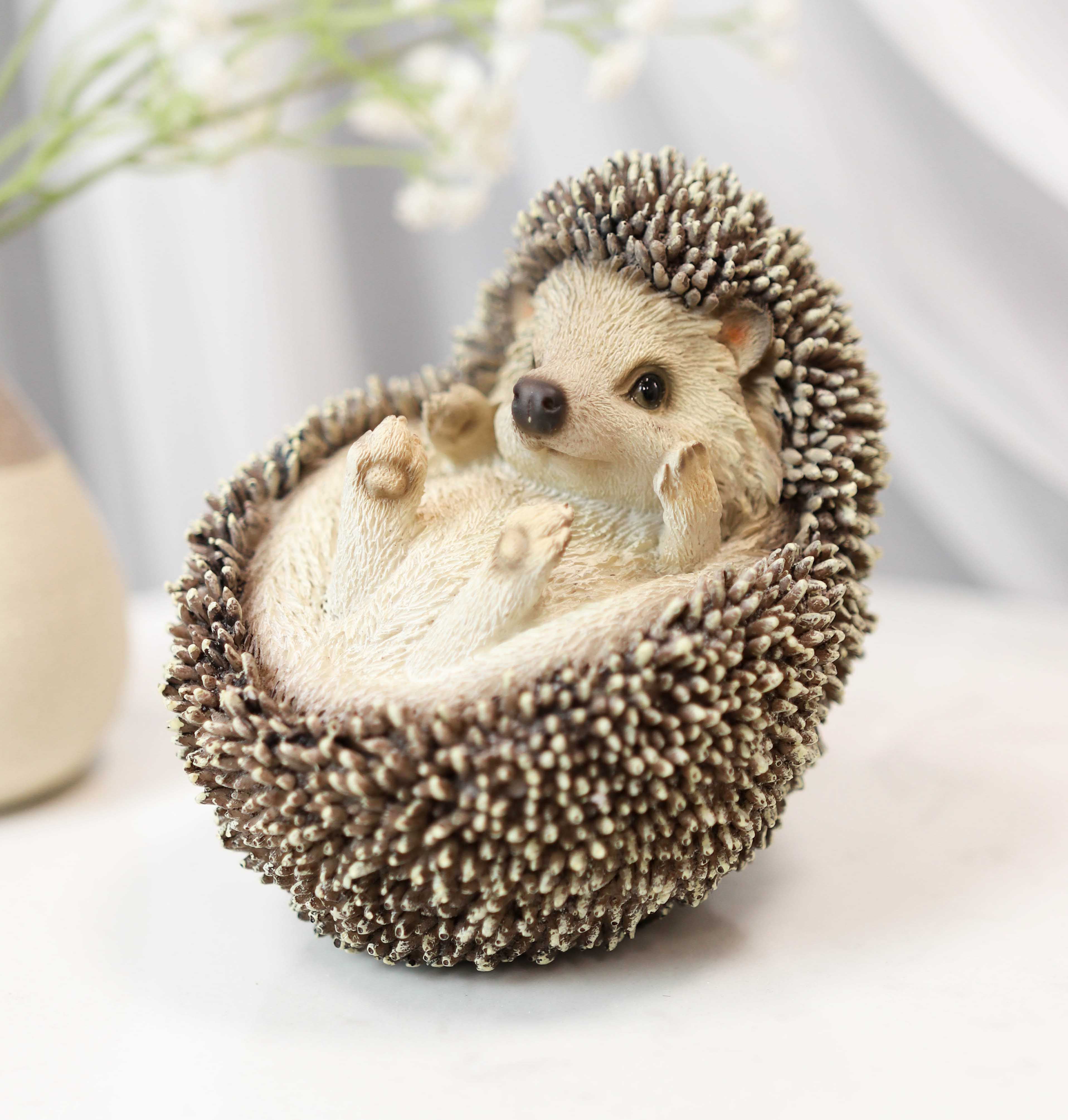Pacific Giftware Realistic Adorable Hedgehog Pet Resin Figurine Statue 