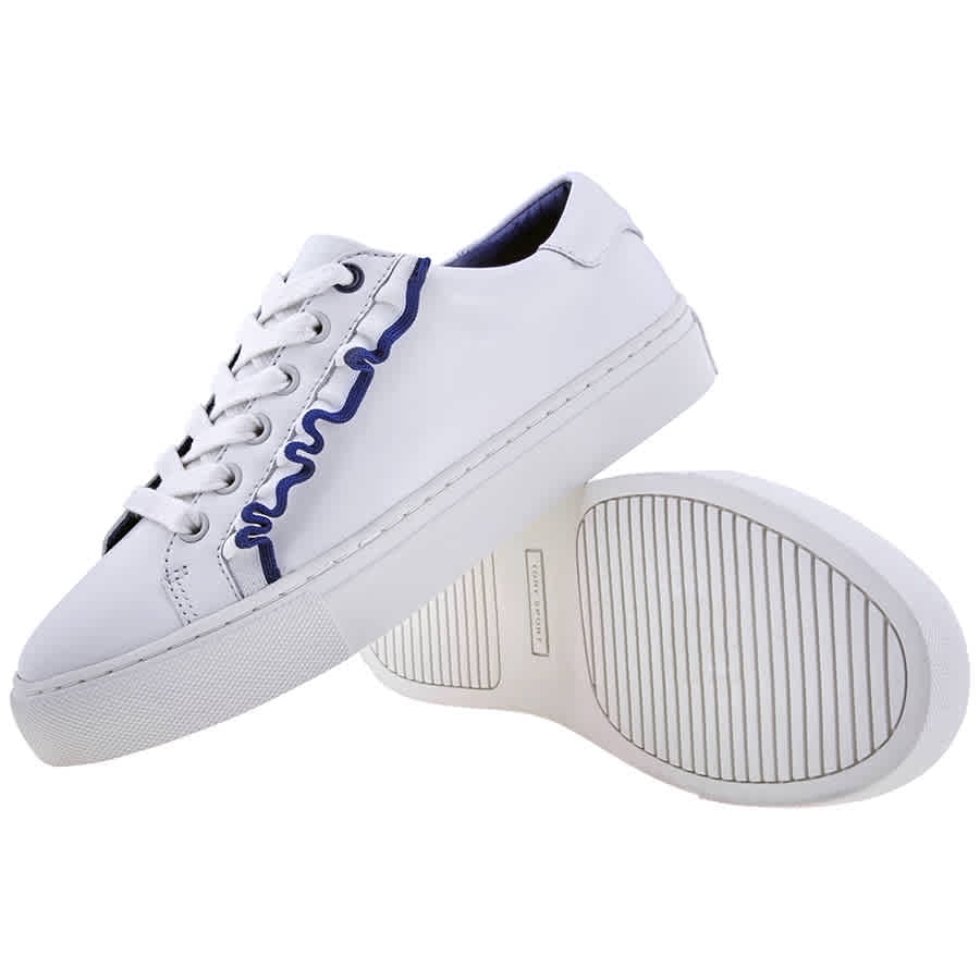 tory burch ruffle sneaker navy
