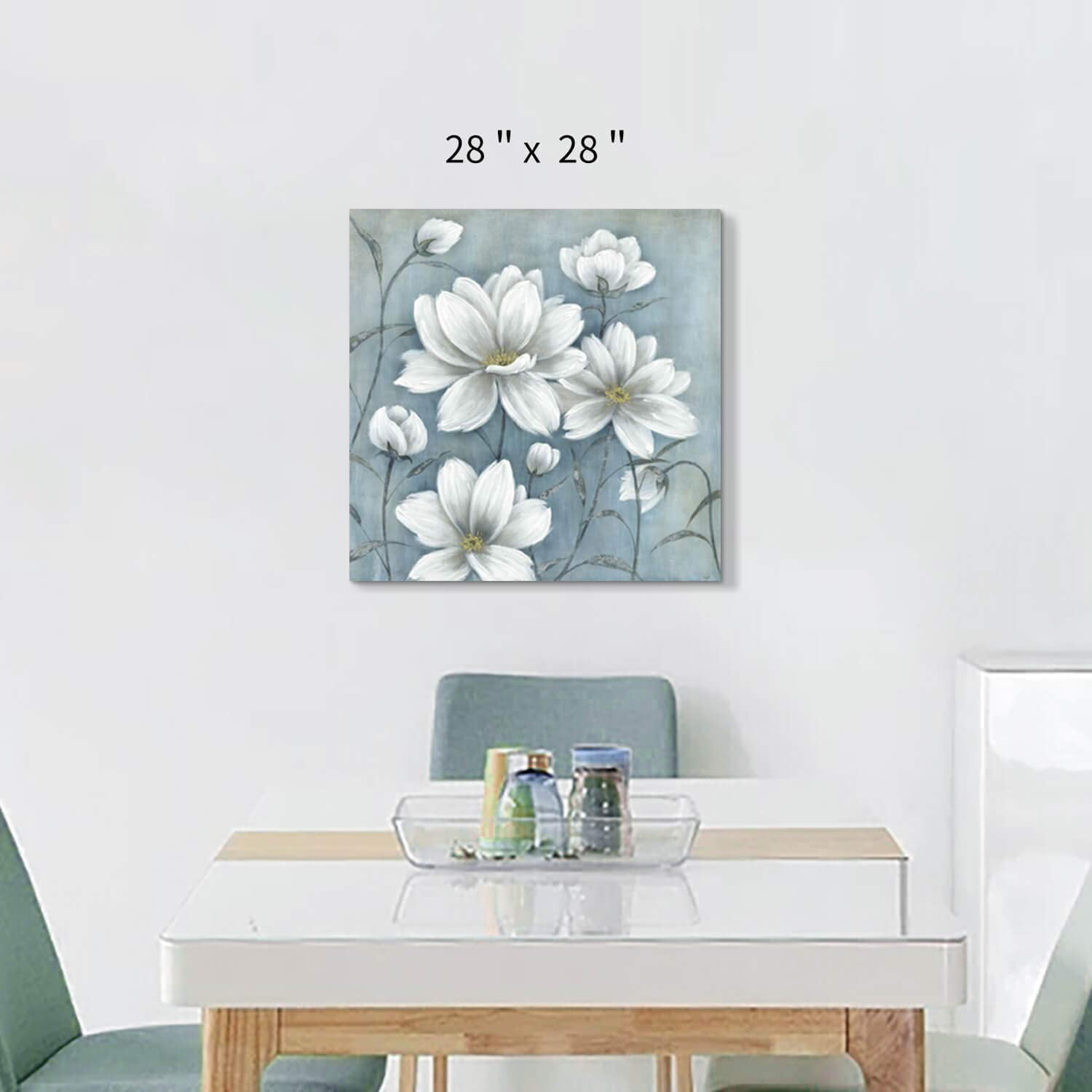 Painting Wall Decor Art Abstract White Floral Canvas Wall Art – CP Canvas  Painting Online