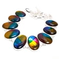 thumbnail image 2 of Multi Fire Labradorite Oval Shape Gemstone Handmade Necklace Jewelry 18" SA 1992, 2 of 2