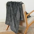 thumbnail image 5 of Home Soft Things Tip Dyeing Light Faux Fur Throw - Black - 50" x 60", 5 of 9