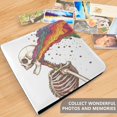 thumbnail image 4 of FORMRS 3 Ring Photo Album 4"x6" Self Adhesive Large Capacity PU Leather Cover, Colorful Skeleton, 4 of 8