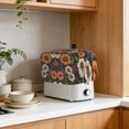 thumbnail image 4 of Toaster Cover 4 Slice, Vintage Flower Dustproof Bakeware Oven Protector with Top Hook, Cottagecore Blooms Spring Botanical Waterproof Small Kitchen Appliance Toasters Dust Cover, 12"x11"x8", 4 of 9