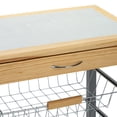 thumbnail image 6 of Organize It All Rolling Kitchen Cart with Wine Rack, 22.50" x 14.50" x 30", 6 of 8