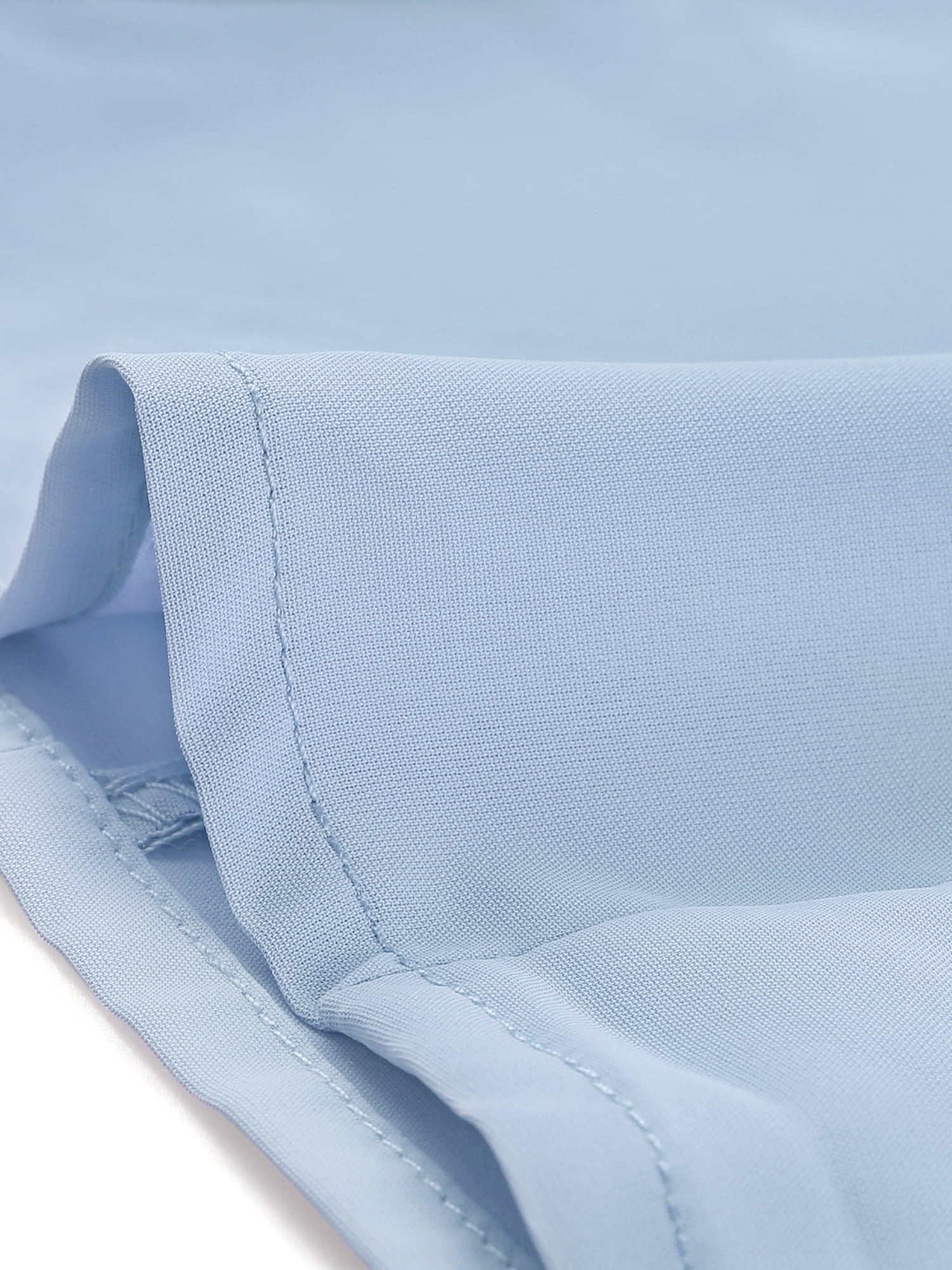 DARING DIVA Women's Peter Pan Collar Long Sleeve Work Office Shirt XL Light Blue