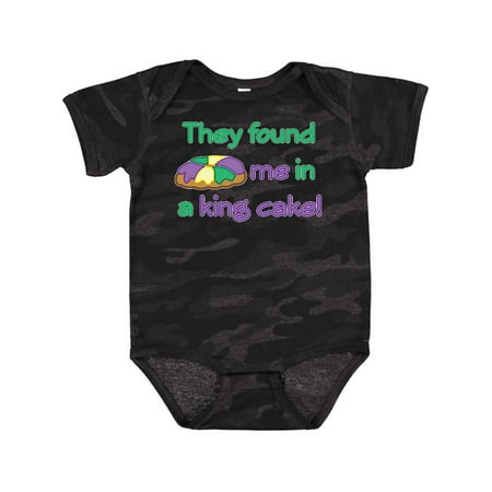 

Inktastic They Found Me in a King Cake Gift Baby Boy or Baby Girl Bodysuit