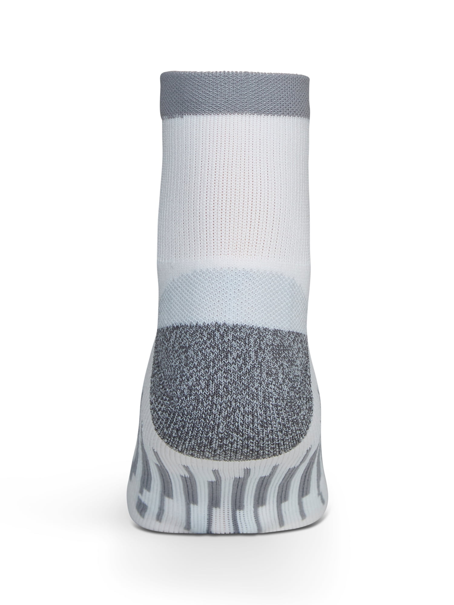 Wrangler Peak Light Compression Ankle Socks for Men, Size 13-15, White/Gray/Black, 6 Pairs