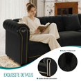 thumbnail image 3 of Timbernest 78.7" Convertible Sleeper Sofa Bed, Futon Boneless Cloud Couch Lounge Loveseat, Orange, 3 of 13