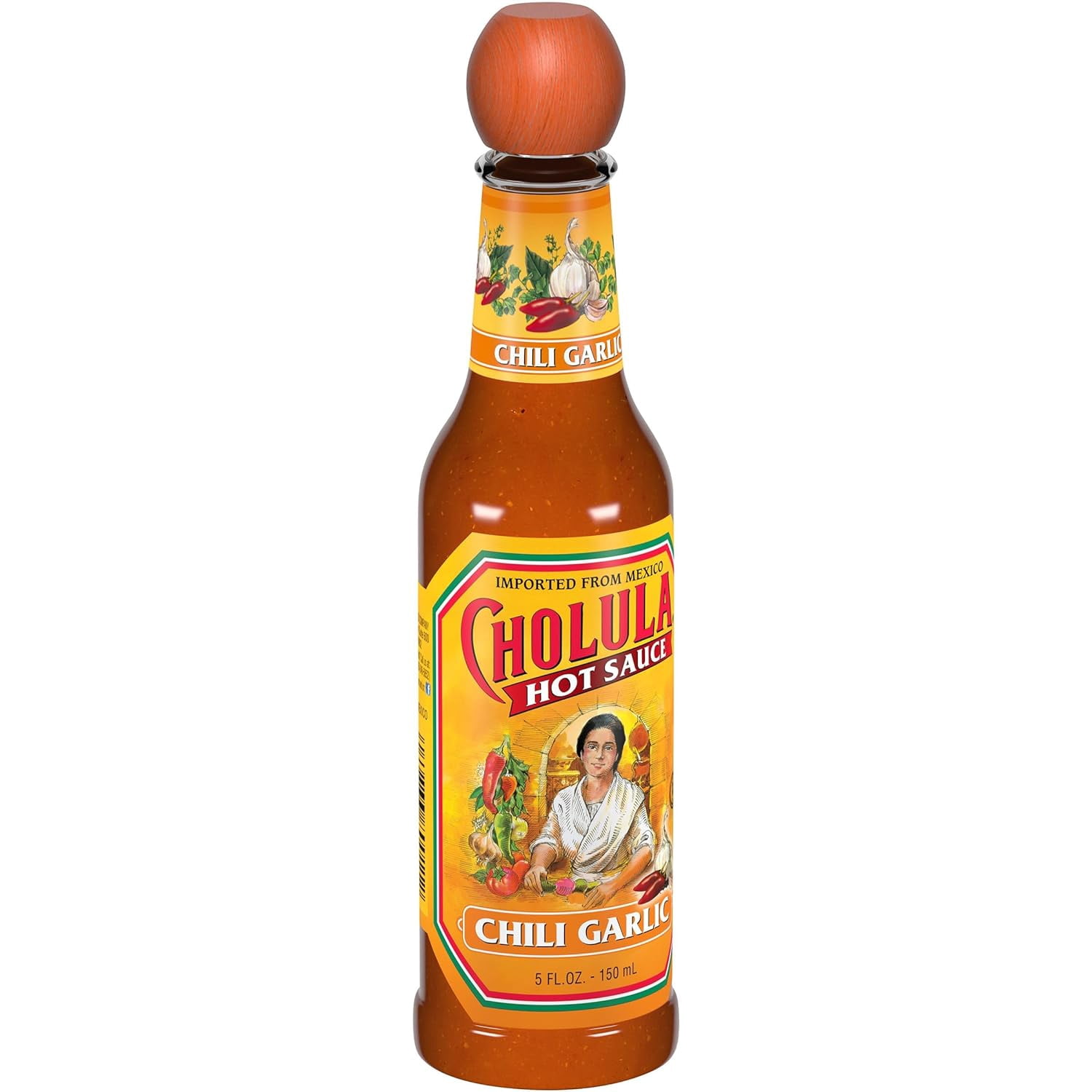 Cholula Chili Garlic Hot Sauce, 5 fl oz, Pack of 2