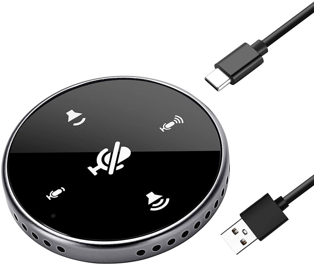 USB Speakerphone Microphone,Conference Speaker Omnidirectional Computer Mic, with 360º Voice