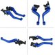 thumbnail image 3 of CHAO (Azul) Varilla de tracción del cilindro maestro, par de palancas de freno de embrague de motocicleta de aluminio CNC de 22 mm 7/8 ", manijas de palanca de freno de tambor de embrague universal pa, 3 of 4
