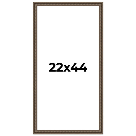 22x44 Ornate Brown Real Wood Picture Frame Width 1.5 Inches | Interior Frame Depth 0.5 Inches |