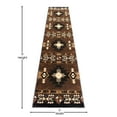thumbnail image 4 of Emma + Oliver 2x10 Chocolate Olefin Accent Rug with Complementary Southwestern Pattern in Beige, Black and Brown and Jute Backing, 4 of 6