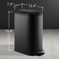 thumbnail image 2 of happimess HPM1009B Roland Mini 2.6-Gallon Step-Open Trash Can with Soft-Close Lid, Modern, Minimalistic, Fingerprint Proof for Home, Kitchen, Laundry Room, Office, Bedroom, Ba, 2 of 6